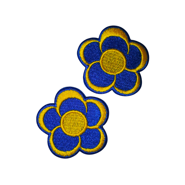 blauw geel borduurembleem oetelclub