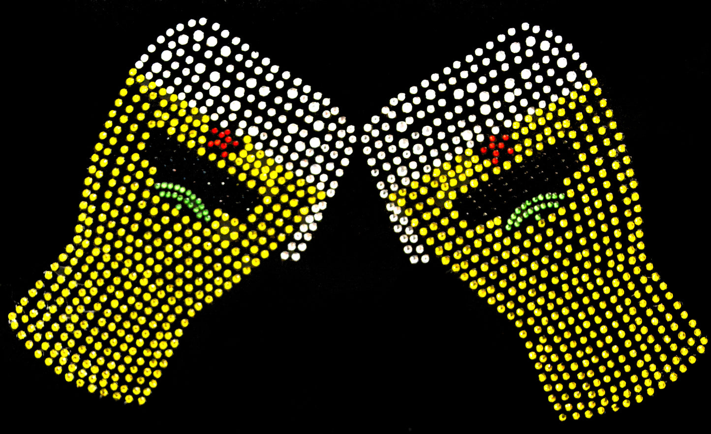 ✨ Rhinestone Bierglazen Dubbel – Strass Bling Patch