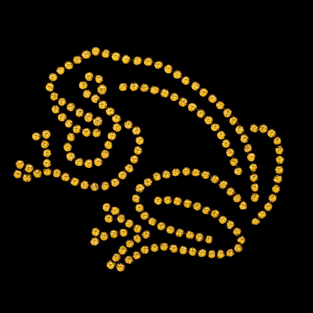 Gele kikker van strass steentjes – glinsterend Oeteldonk rhinestone design