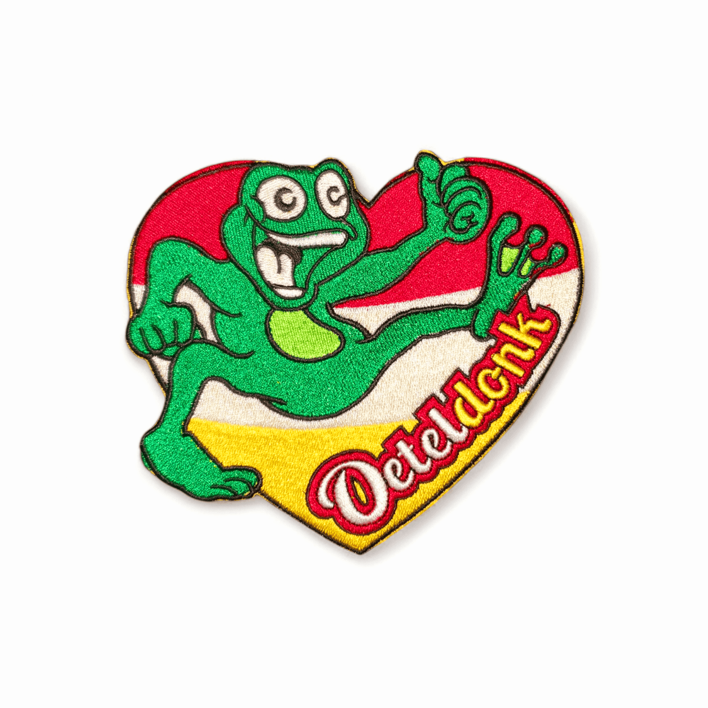 Oeteldonk borduur embleem feestende oetel in hart met tekst oeteldonk rwg - Oetel.club