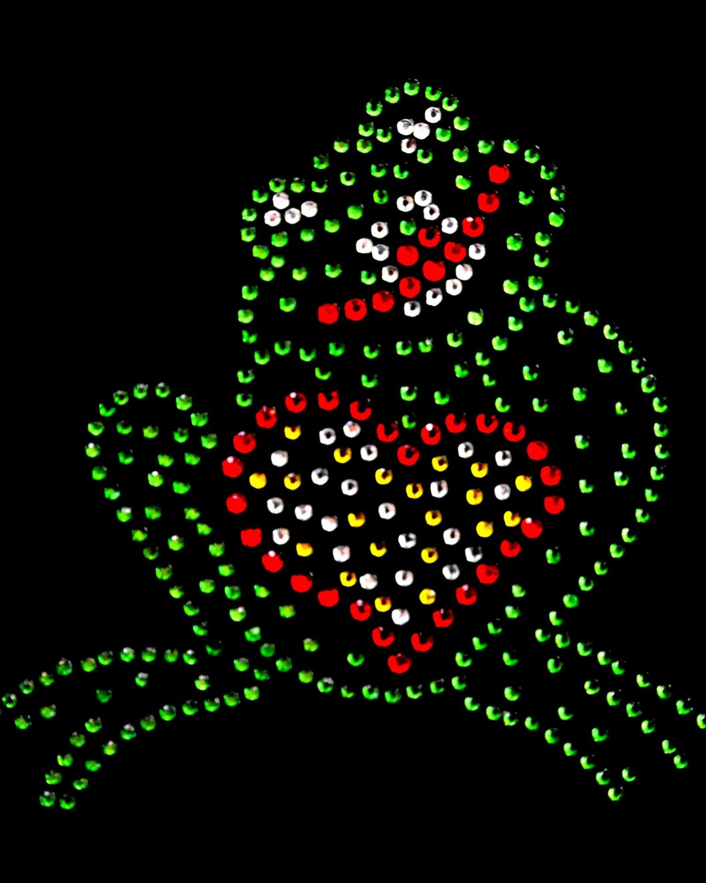 Oeteldonk ✨ Oeteldonk Rhinestone Kikkertje Smile met Hartje – Strass Bling Patch rwg - Oetel.club