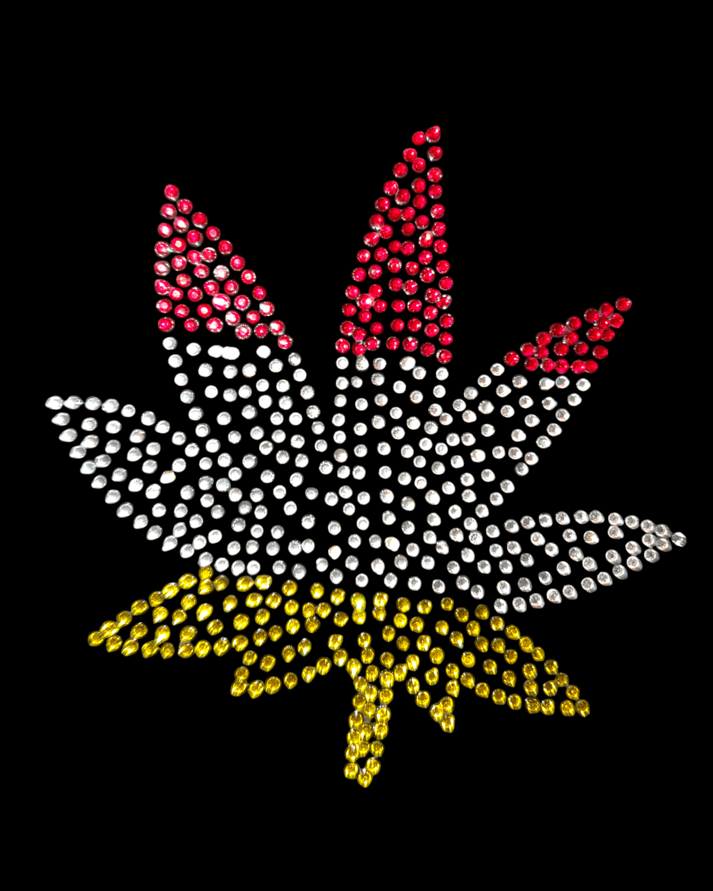 Oeteldonk ✨ Oeteldonk Rhinestone Nederwiet Blad – Strass Bling Patch Rood Wit Geel rwg - Oetel.club