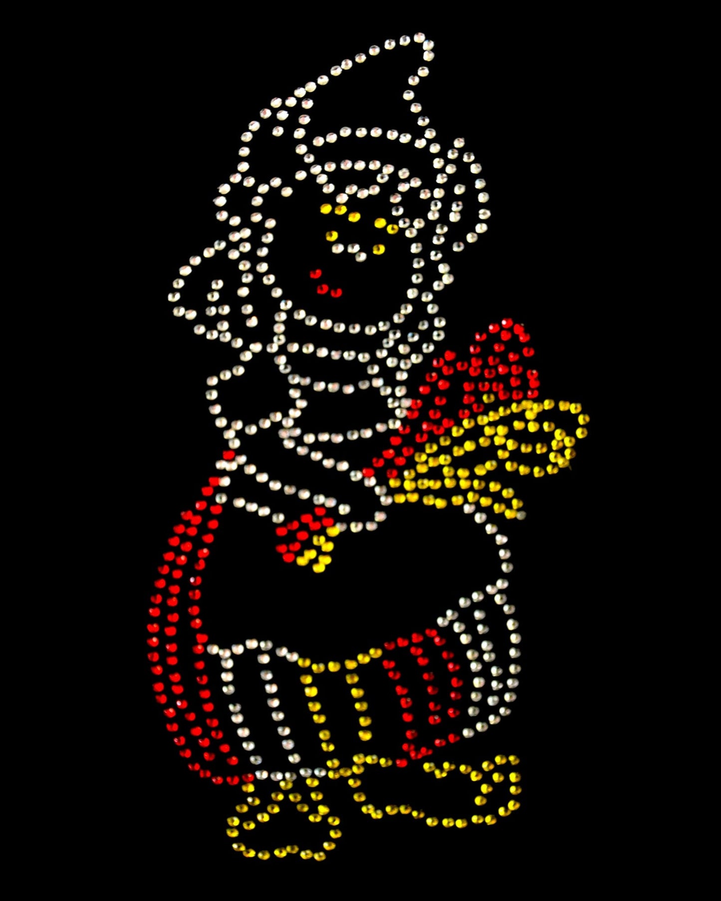 Oeteldonk Oeteldonk strass applicatie Boerinnetje 17cmx9cm rwg - Oetel.club