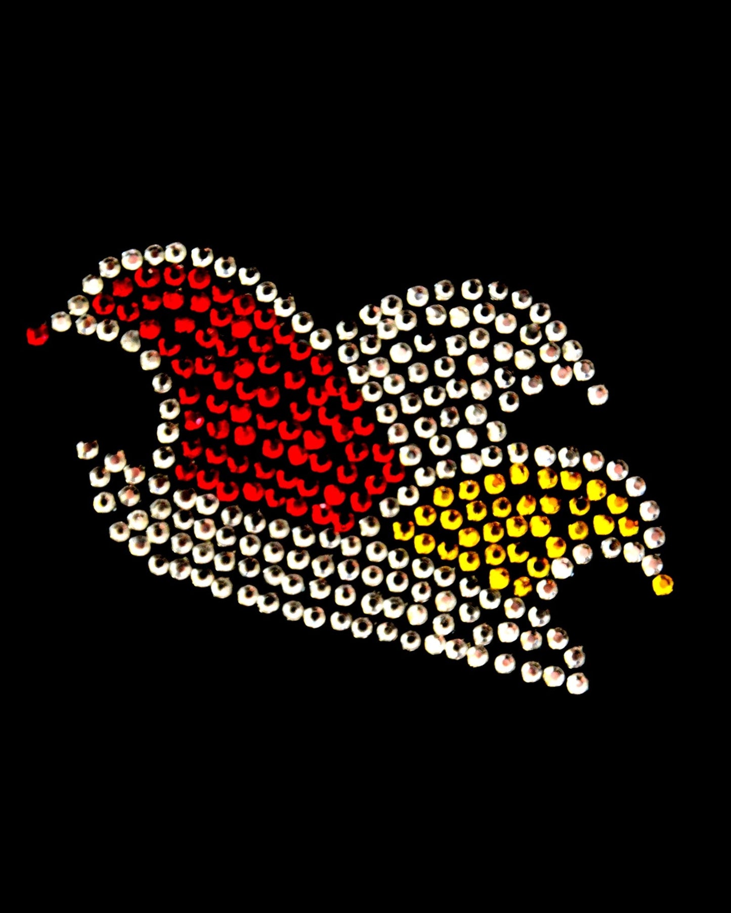 Oeteldonk Oeteldonk strass applicatie Oeteldonkse steek rood, wit, geel 5cm rwg - Oetel.club