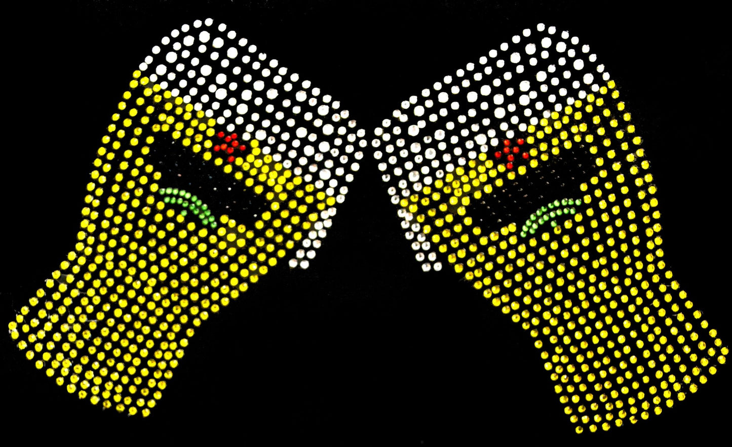 Oeteldonk ✨ Rhinestone Bierglazen Dubbel – Strass Bling Patch rwg - Oetel.club