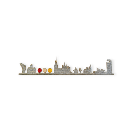 Rug embleem Oeteldonk skyline zilver
