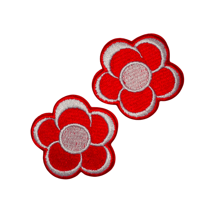 Borduurembleem Rood-Wit | Brabantse Vlag & Carnaval - Oetel.club