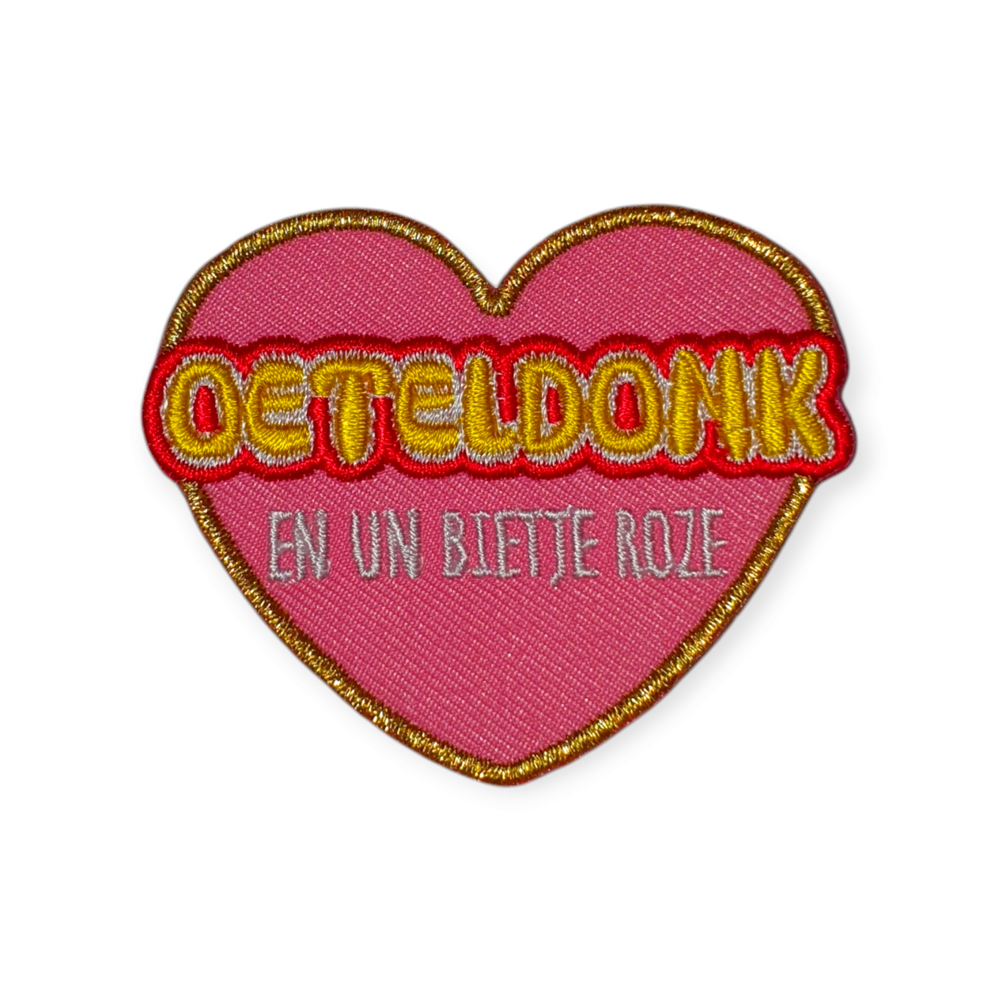 Oeteldonk embleem Roze Hart met Nietje