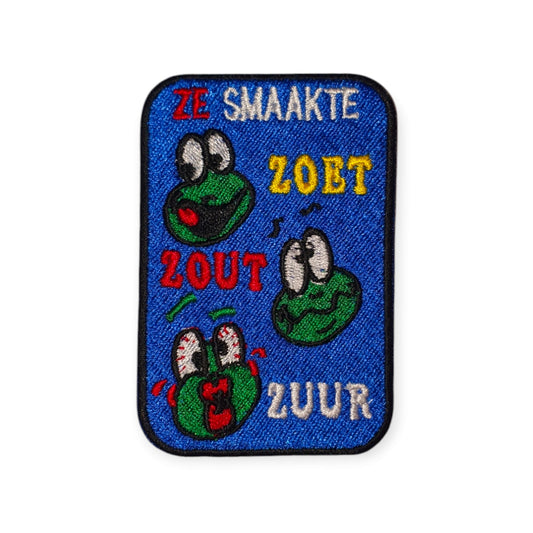 Zij smaakte zoet zoud zuur embleem