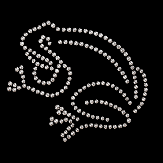 Crystal Kikker Rhinestone Design van Oetel.Club – luxe crystal bling patch voor Oeteldonk carnaval, helder en glinsterend als een diamant.