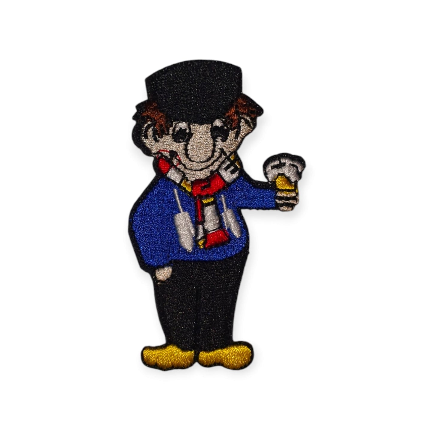 Borduurembleem Boer Knillis Oeteldonk in rood-wit-geel – OetelClub Rosmalen