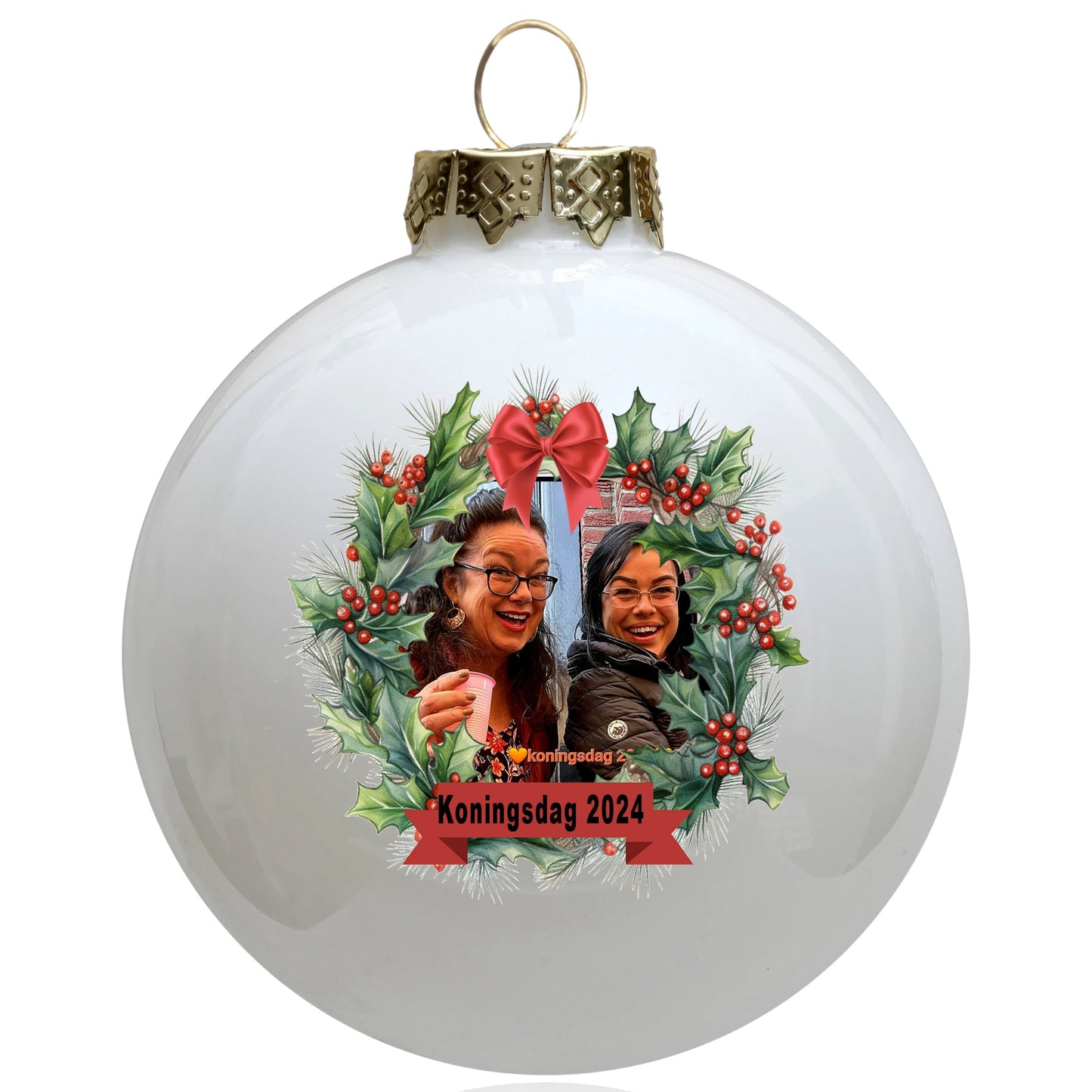 Oeteldonk kerstbal krans met foto rwg - Oetel.club