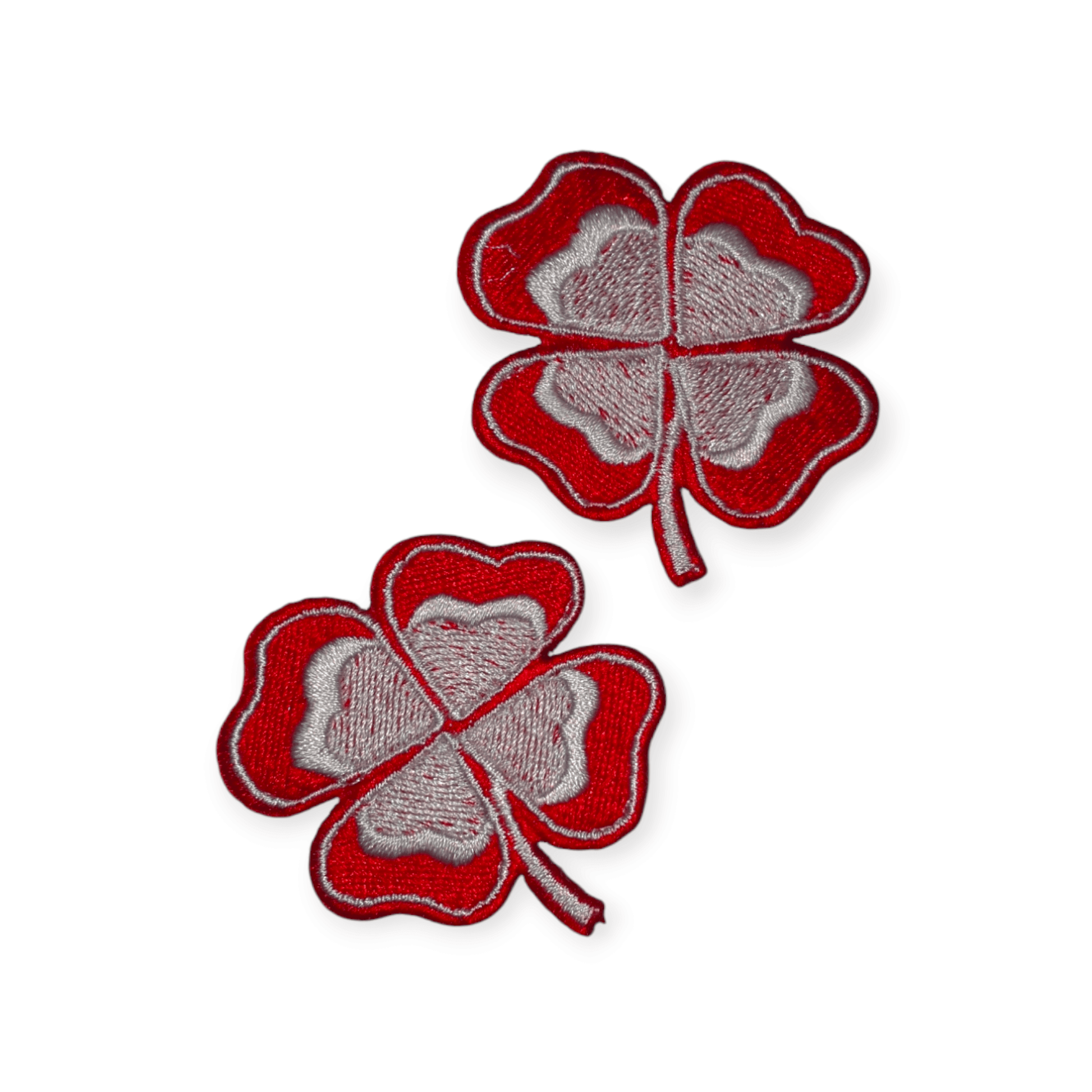 Oeteldonk 🍀 Klavertje Vier Patch – Rood - Wit (5 cm) rwg - Oetel.club