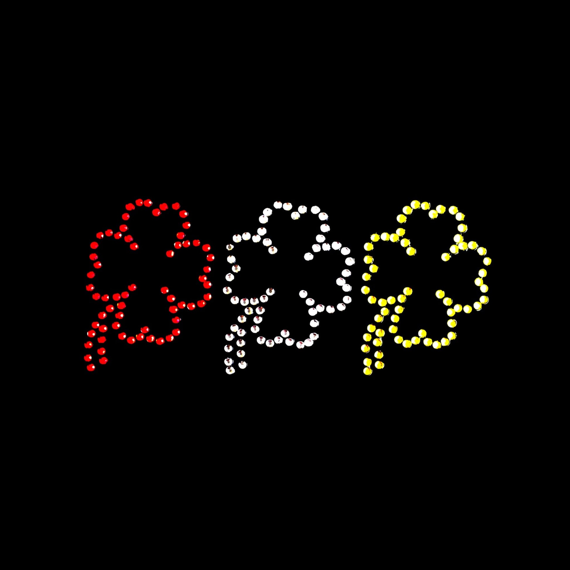 Oeteldonk 🍀Klavertjes vier per 3 stuks strass embleem Carnaval in Den Bosch rwg - Oetel.club