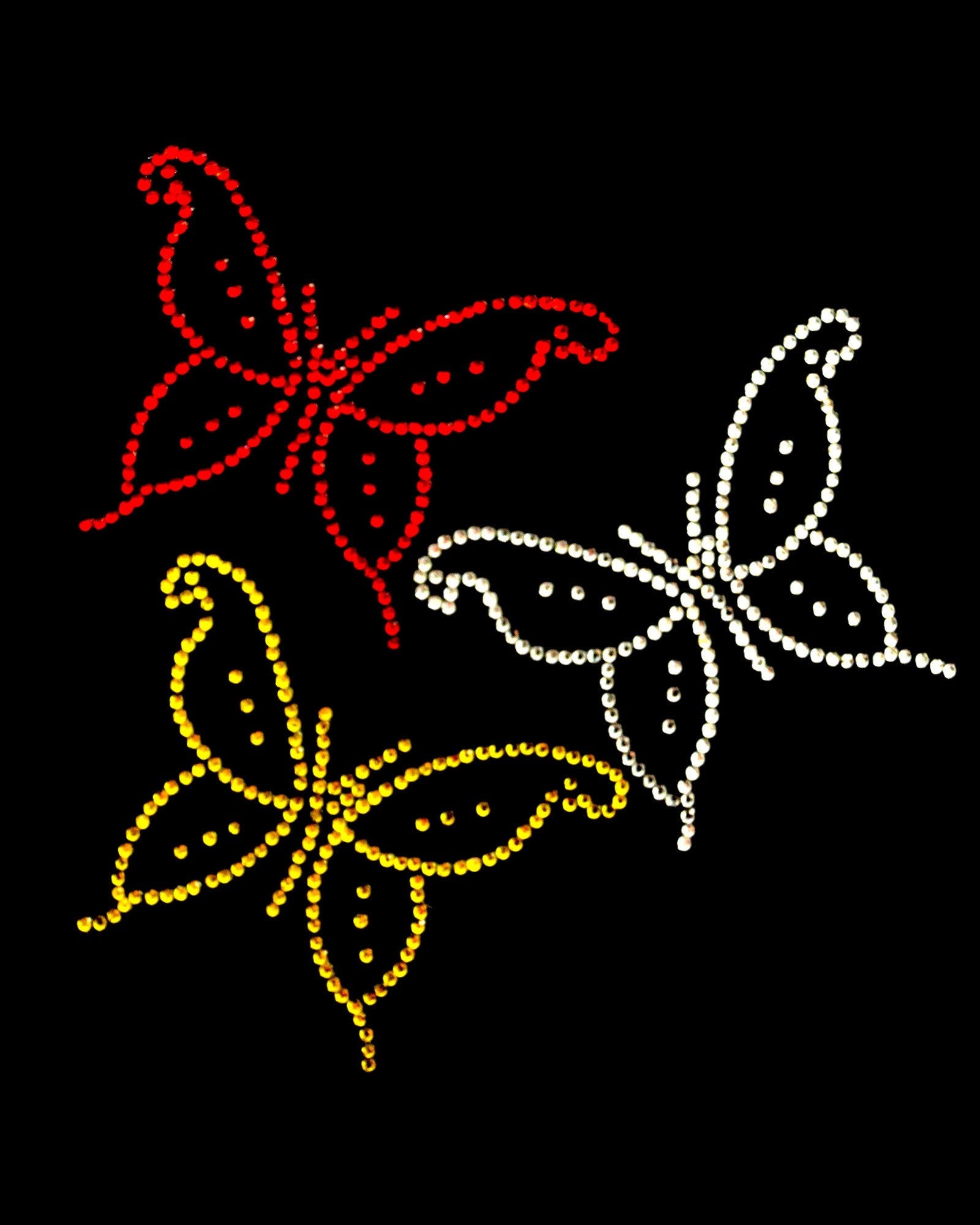 Oeteldonk ✨ Oeteldonk Rhinestone Vlinders – Strass Bling Patch 3 stuks rwg - Oetel.club