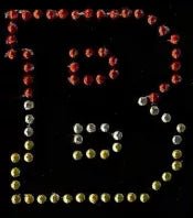 Oeteldonk Oeteldonk strass applicatie alfabet rood, wit, geel 4cm hoog open letter B rwg - Oetel.club