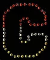 Oeteldonk Oeteldonk strass applicatie alfabet rood, wit, geel 4cm hoog open letter C rwg - Oetel.club