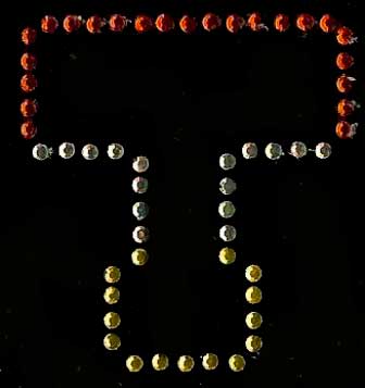 Oeteldonk Oeteldonk strass applicatie alfabet rood, wit, geel 4cm hoog open letter T rwg - Oetel.club