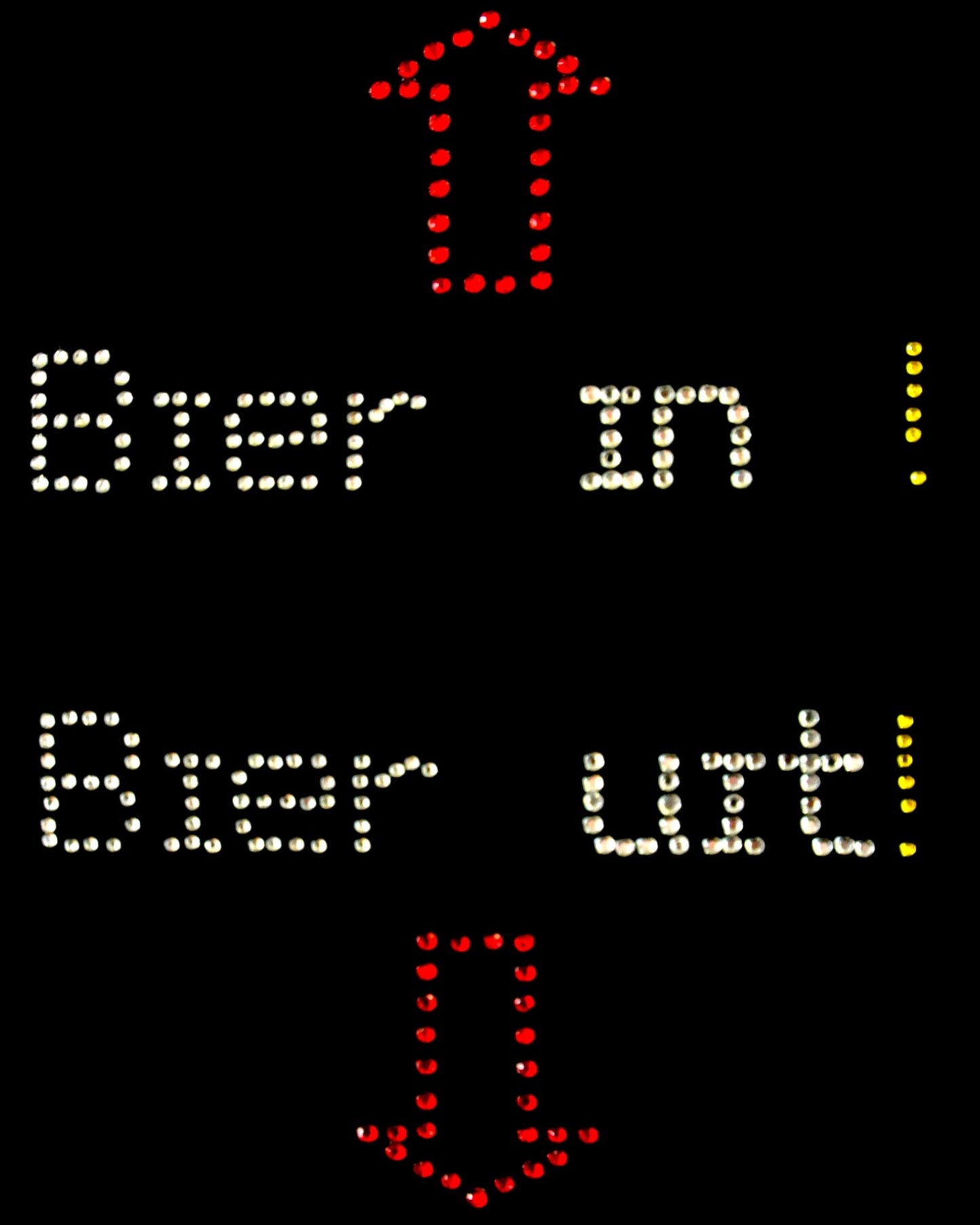 Oeteldonk Oeteldonk strass applicatie bier in - bier uit 12cmx17cm rwg - Oetel.club