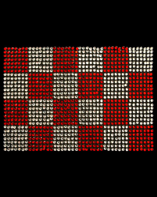 Oeteldonk Oeteldonk strass applicatie Brabantse vlag 11cmx8cm rwg - Oetel.club