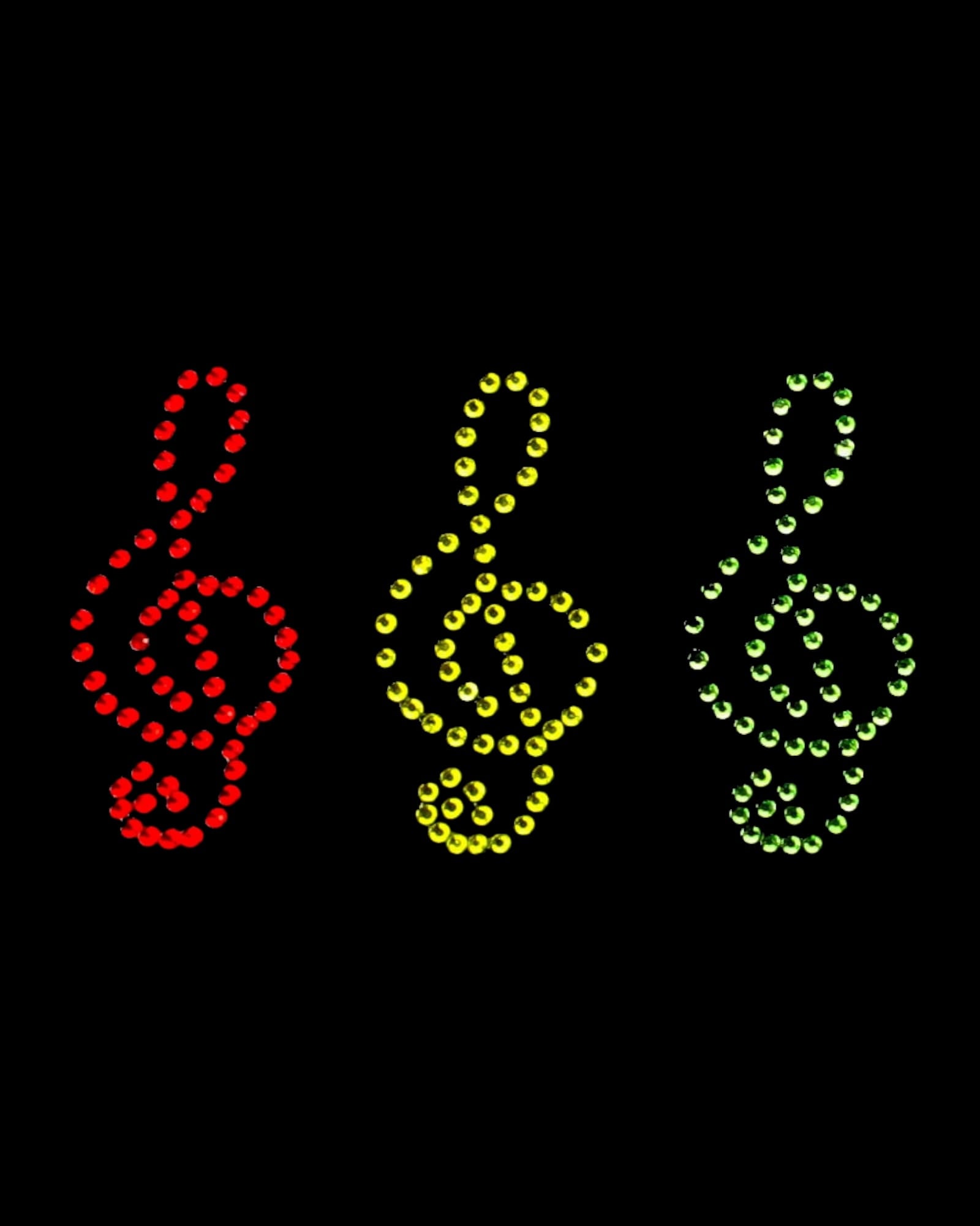 Oeteldonk Oeteldonk strass applicatie G - sleutel 3x rood,geel,groen 8x5cm rwg - Oetel.club