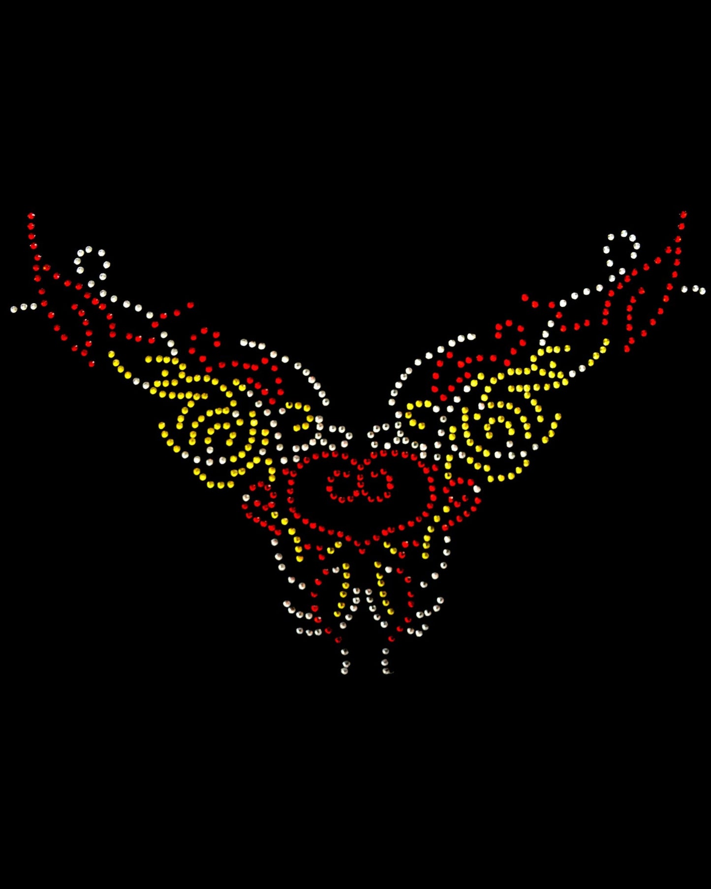 Oeteldonk Oeteldonk strass applicaties Oeteldonks collier rood, wit, geel 28cmx20cm rwg - Oetel.club