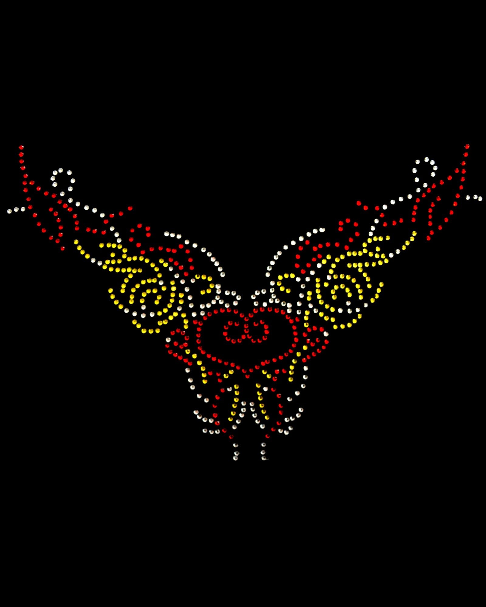 Oeteldonk Oeteldonk strass applicaties Oeteldonks collier rood, wit, geel 28cmx20cm rwg - Oetel.club