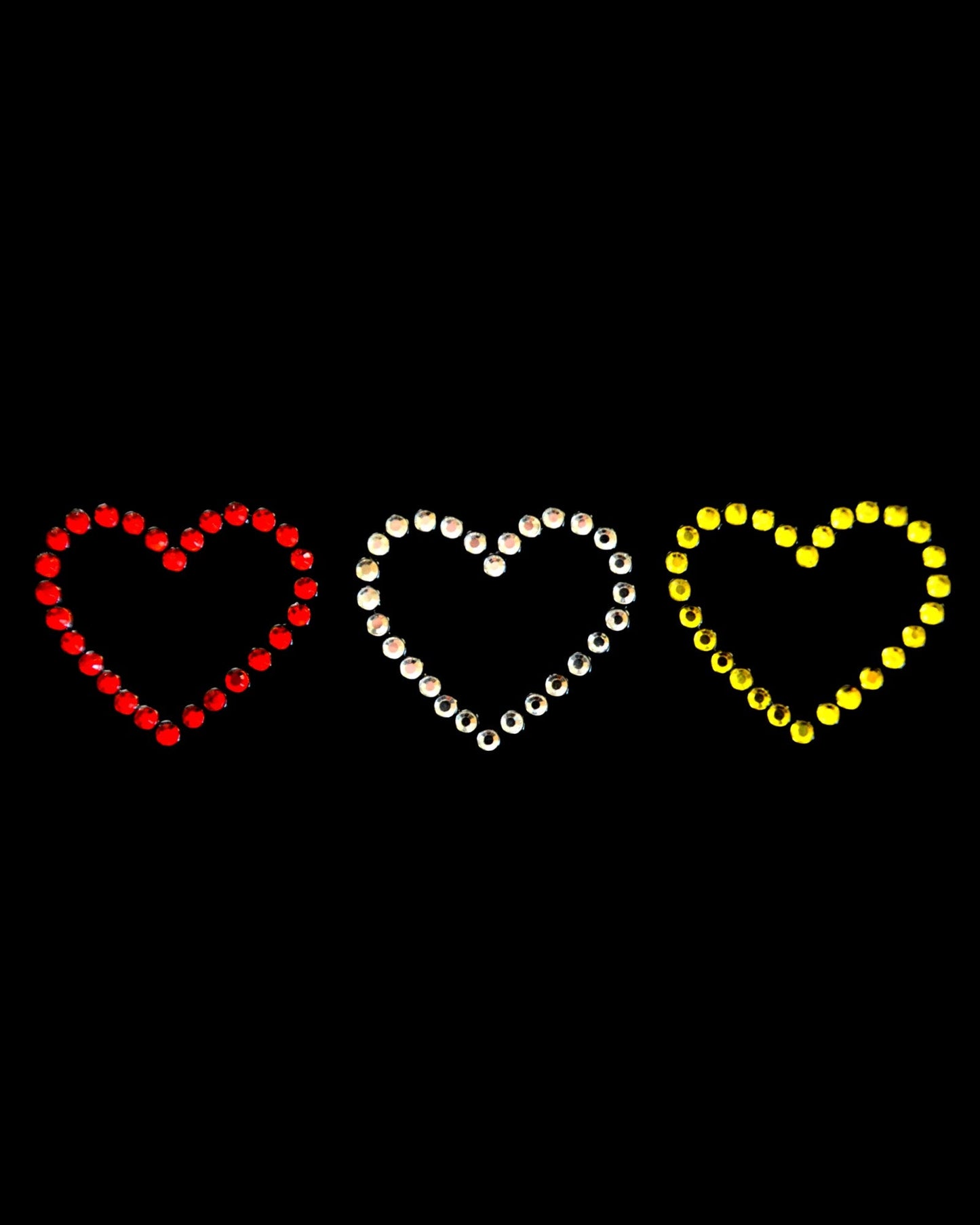 Oeteldonk Oeteldonk strass hartjes open 3 stuks rwg - Oetel.club