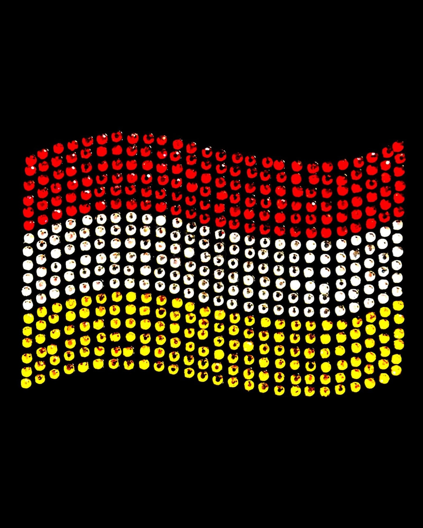 Oeteldonk Oeteldonk strass strijkembleem vlag golf 7cmx4cm rood, wit, geel rwg - Oetel.club