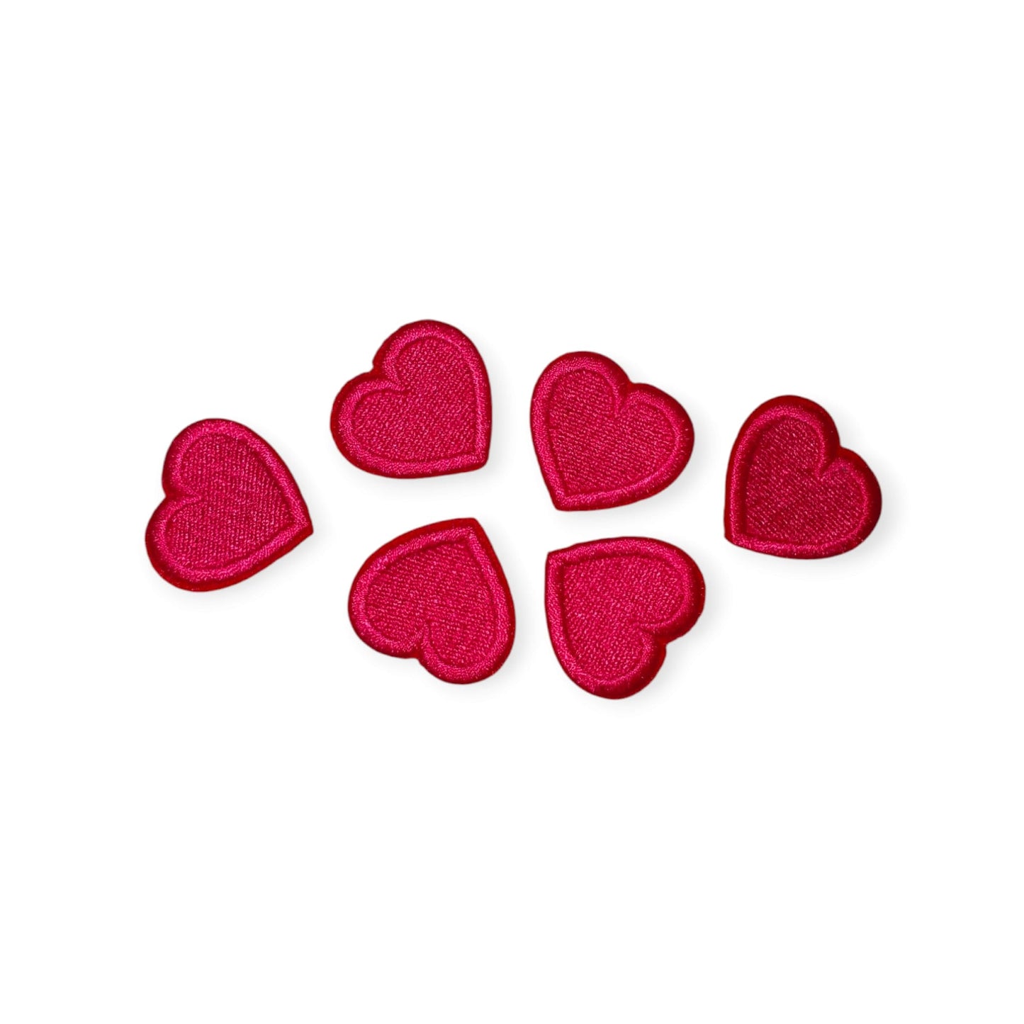 Oeteldonk Setje kleine hartjes donker roze embleempjes per 6 stuks rwg - Oetel.club