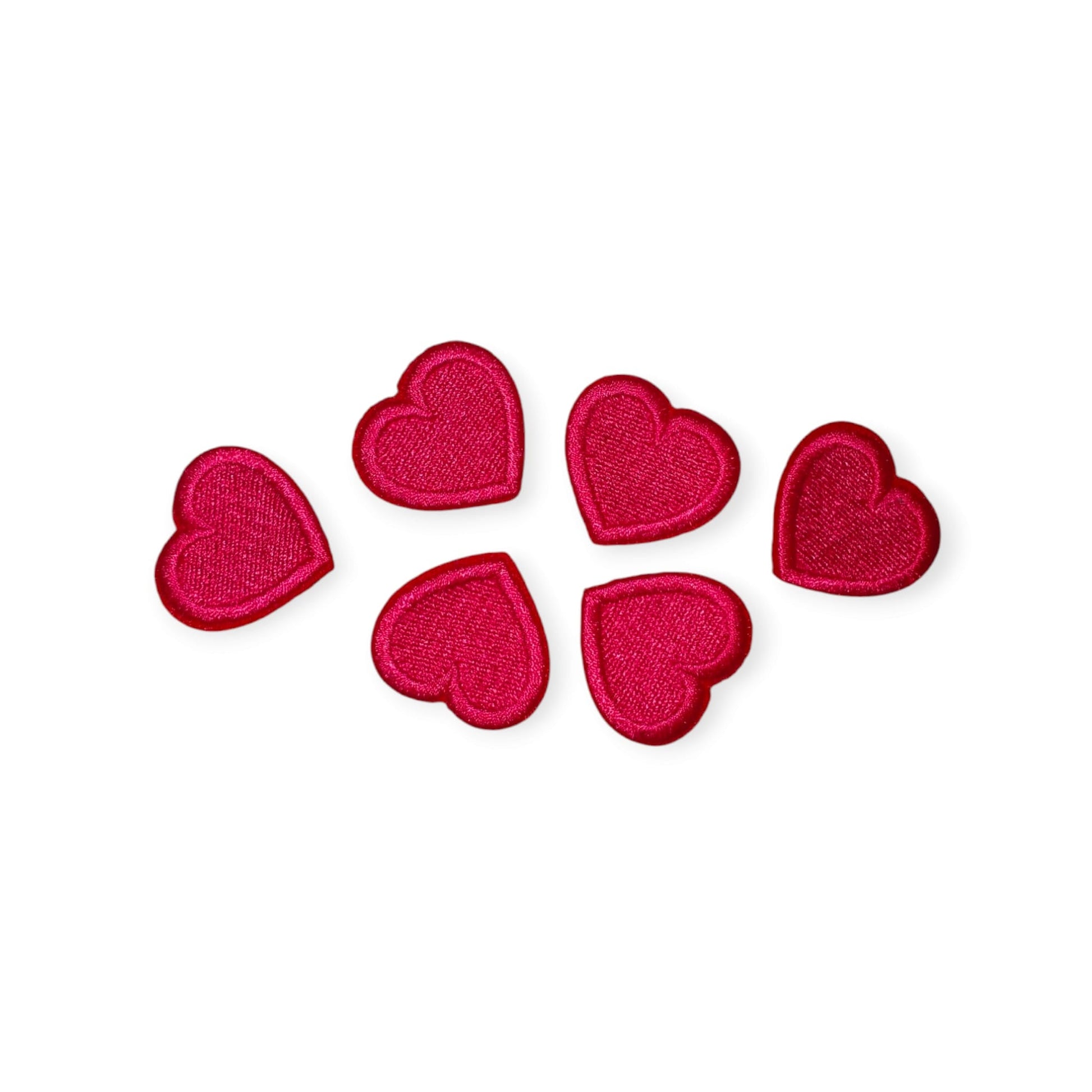 Oeteldonk Setje kleine hartjes donker roze embleempjes per 6 stuks rwg - Oetel.club