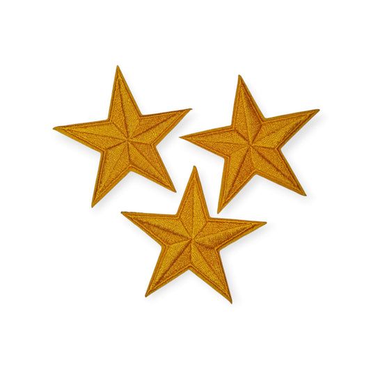 Oeteldonk Setje sterren emblemen geel per 3 stuks rwg - Oetel.club