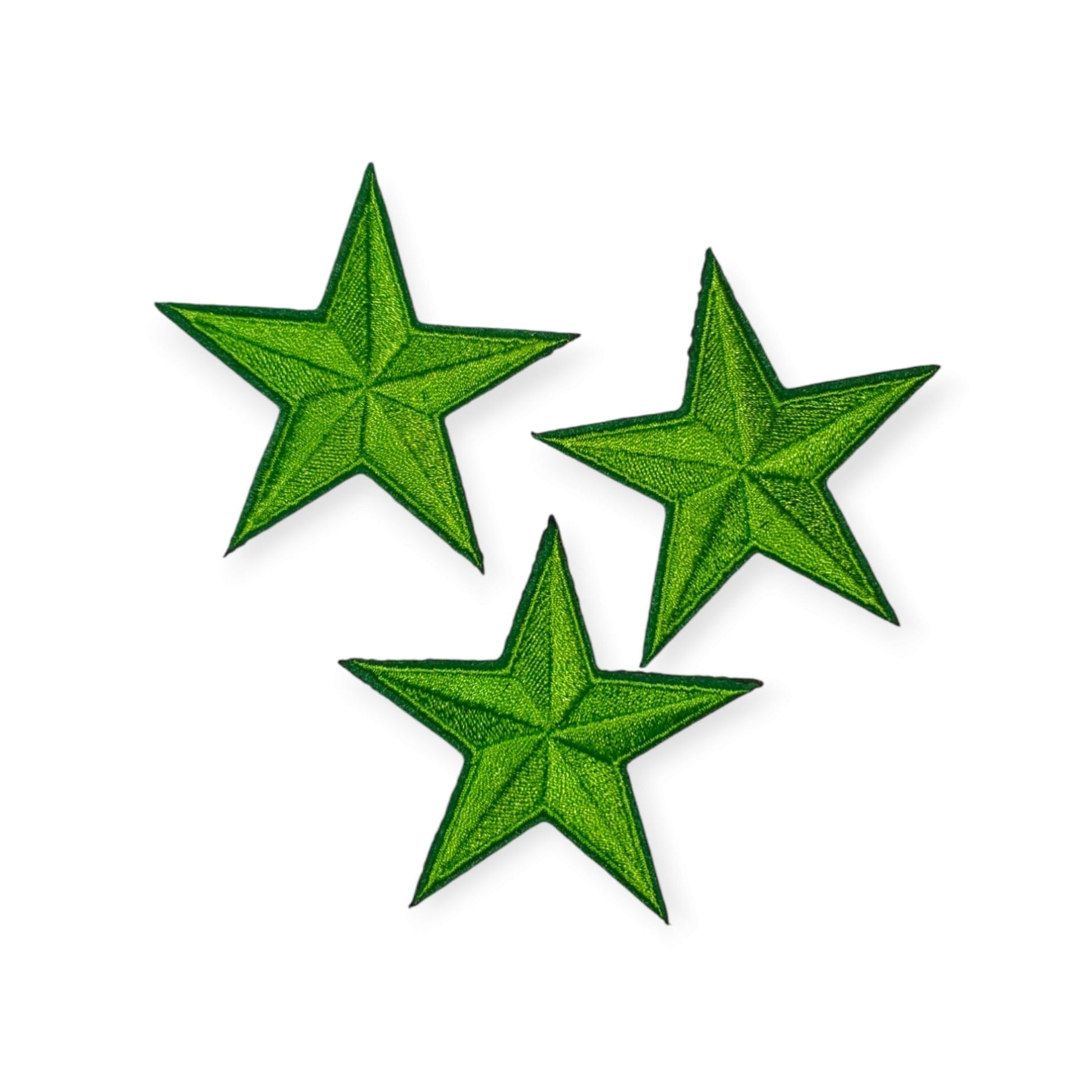 Oeteldonk Setje sterren emblemen licht groen per 3 stuks rwg - Oetel.club