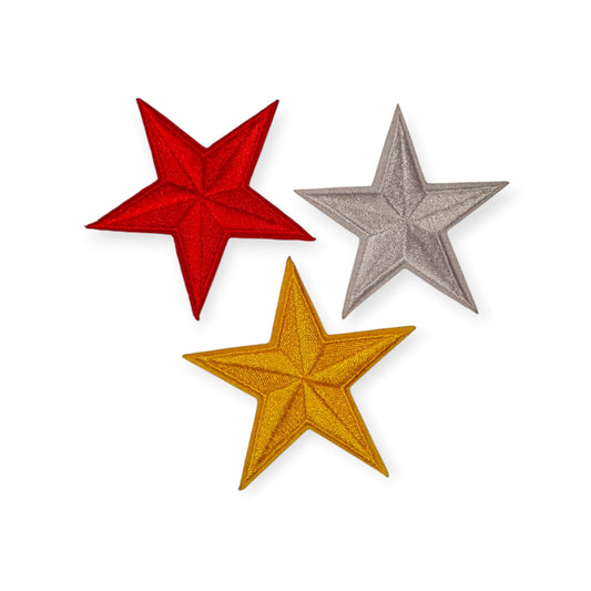 Oeteldonk Setje sterren emblemen rood/wit/geel rwg - Oetel.club