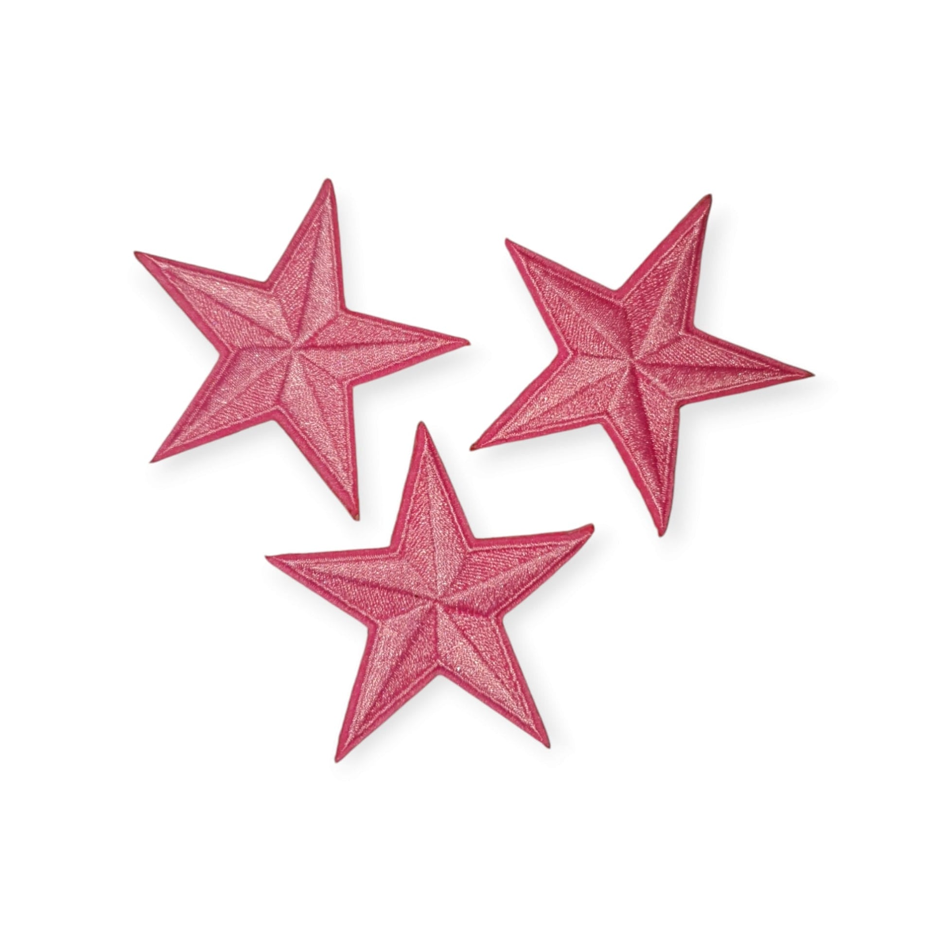 Oeteldonk Setje sterren emblemen roze per 3 stuks rwg - Oetel.club
