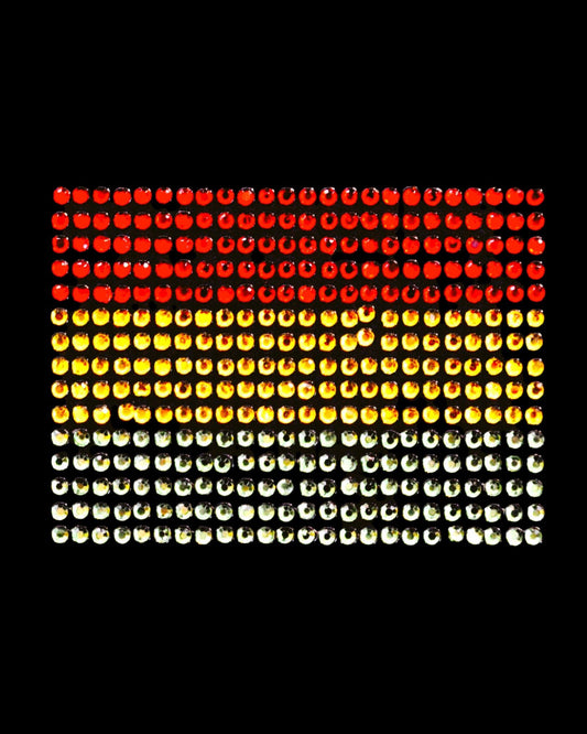 Oeteldonk strass applicatie vlag 4cmx5cm rood,geel,groen rwg - Oetel.club